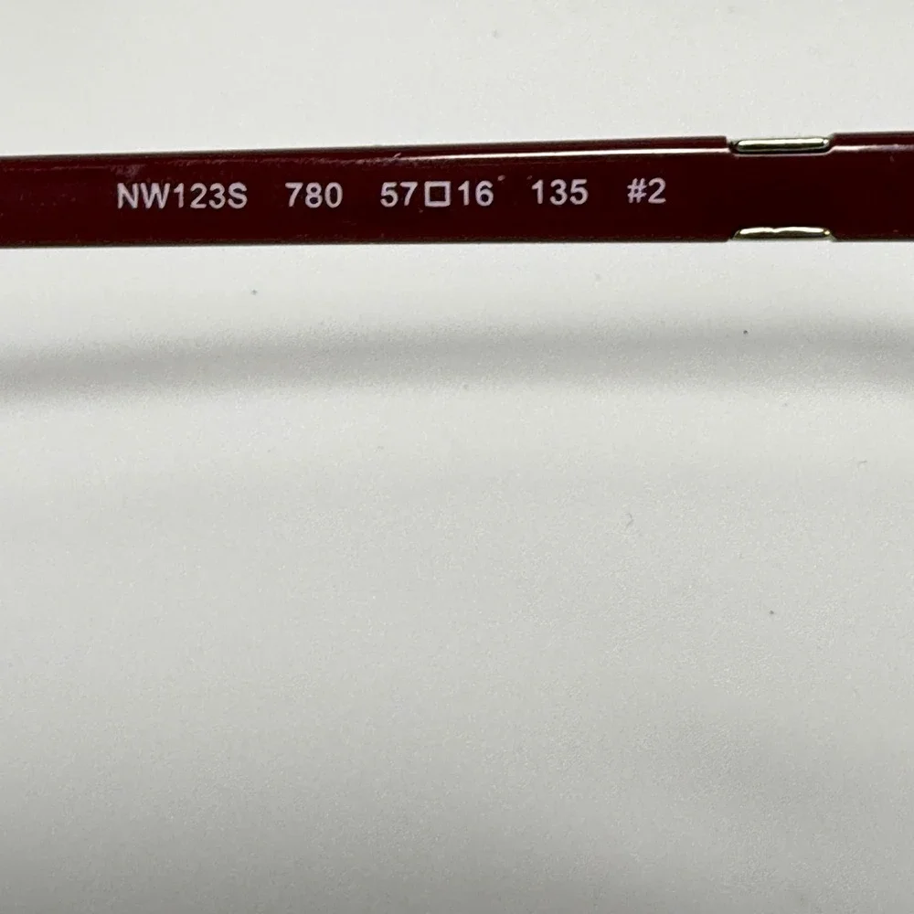 Nine West‎ NW123S 780 Gold Burgundy Square Eyeglasses Frames 57-16-135 21813